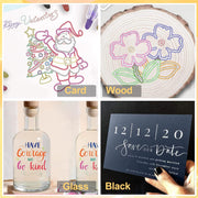 Double Line Shimmer Metallic Outline Markers – 36 Colors | For Doodle Art